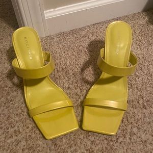 Marc Fisher neon yellow “Zasha” sandals